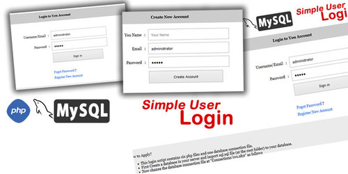 Product picture Simple PHP/MySQL Login with Forgot Password